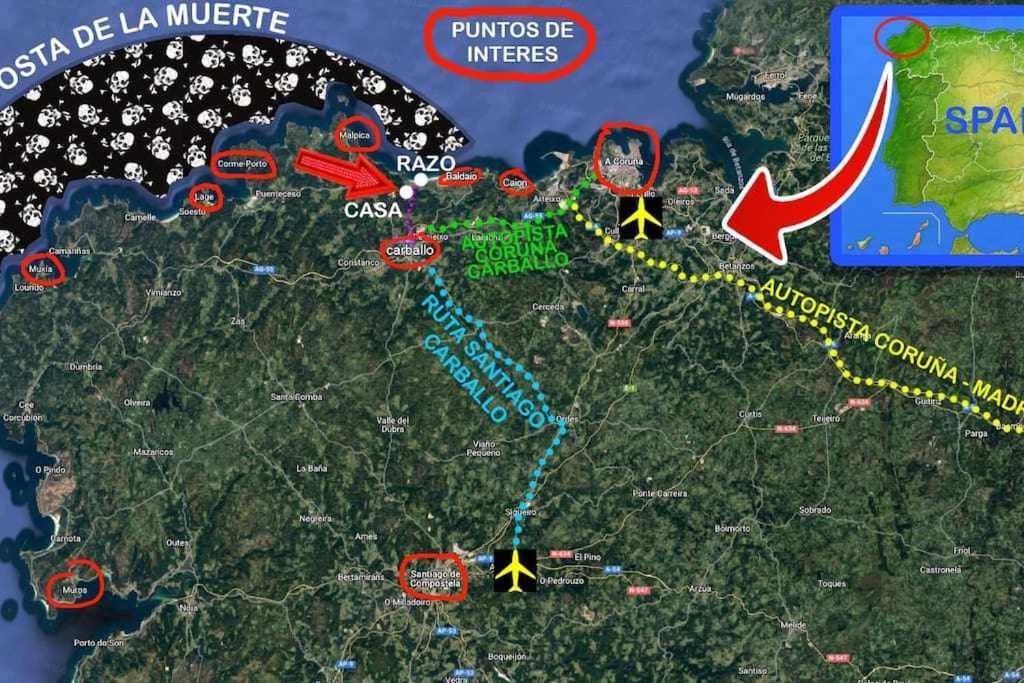 Ag Casa Anema 10 Huespedes A 2Km De La Playa Razo Villa A Coruña Kültér fotó